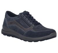 Sneaker JOSEF SEIBEL "Marley 50", Damen, Gr. 43, blau (dunkelblau, kombi), Leder, Schuhe Sneaker, Schnürschuh, Komfortschuh mit zusätzlichem Reißverschluss (40905764-43) dunkelblau, kombi