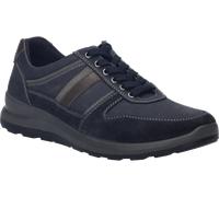 Sneaker JOSEF SEIBEL "Marley 55", Herren, Gr. 45, blau (dunkelblau, multi), Leder, Schuhe Sneaker, Freizeitschuh, Halbschuh, Schnürschuh in Komfortweite G (= weit) (33390516-45) dunkelblau, multi