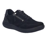 Josef Seibel Damen Low-Top Sneaker Megan.09,Weite G (Normal),Wechselfußbett,Laufschuhe,schnürschuhe,schnürer,Business,schwarz,39 EU