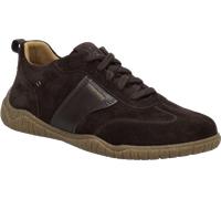 Sneaker JOSEF SEIBEL "Wallace 07", Herren, Gr. 47, braun (chocolate), Veloursleder, Schuhe Sneaker, Schnürschuh, Halbschuh mit Ziernähten, Weite G (=weit) (26347115-47) chocolate