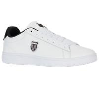 Sneaker K-SWISS "Court Shield II", Herren, Gr. 44, weiß (weiß, schwarz, december sky gray), Leder, Schuhe Sneaker (56590261-44) weiß, schwarz, december sky gray