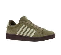 Sneaker K-SWISS "COURT TIEBREAK II SDE", Gr. 45, burnt olive, schwarz coffee, alfalfa, Leder, Sportlich, Schuhe (22000156-45) burnt olive, schwarz coffee, alfalfa