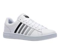 Sneaker K-SWISS "COURT WINSTON", Herren, Gr. 43, weiß, schwarz gradient, weiß, Leder, Schuhe Sneaker (39230217-43) weiß, schwarz gradient, weiß