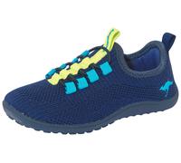 Sneaker KANGAROOS "K-BFK BOLE", Mädchen, Gr. 38, blau (navy, lime), Textil, Schuhe Sneaker, Barfussschuh (69479908-38) navy, lime