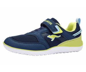 Sneaker KANGAROOS "K-BFK PATHFINDER EV", Mädchen, Gr. 35, k blau, celery grün, Mesh, Synthetik, Schuhe Sneaker, Barfußschuh (42322014-35) k blau, celery grün