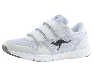 Sneaker KANGAROOS "K-BlueRun 701 B", Damen, Gr. 47, weiß, Textil, Schuhe Sneaker, mit Klettverschluss (84186660-47) weiß