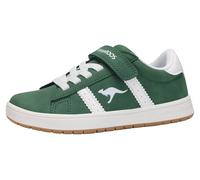Sneaker KANGAROOS "K-CA MILES EV", Mädchen, Gr. 25, weiß (deep emeraldt, weiß), Synthetik, Schuhe Sneaker (49117940-25) deep emeraldt, weiß