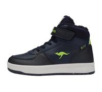 Sneaker KANGAROOS "K-CP Bound Mid EV", Mädchen, Gr. 33, bunt (dk navy, lime), Synthetik, Schuhe Sneaker, Wasserabweisend, Warmfutter,Winterschuhe, Schnürboots, Sneakerboots (17989454-33)