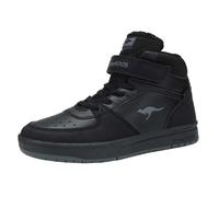 Sneaker KANGAROOS "K-CP Bound Mid EV", Mädchen, Gr. 39, schwarz (jet schwarz, steel grau), Synthetik, Textil, Schuhe Sneaker, wasserabweisend, wärmendes Innenfutter (72242563-39) jet schwarz, steel gr