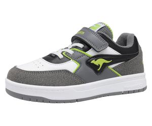 Sneaker KANGAROOS "K-CP BOUNDER EV", Damen, Gr. 35, grün (steel grau, neon grün), Synthetik, Schuhe Sneaker (18246015-35) steel grau, neon grün