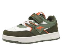 Sneaker KANGAROOS "K-CP BOUNDER EV", Mädchen, Gr. 28, grün (military grün, flame), Synthetik, Schuhe Sneaker (52206936-28) military grün, flame