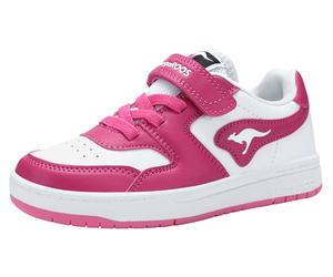 Sneaker KANGAROOS "K-CP Fair EV", Mädchen, Gr. 39, weiß (daisy pink, weiß), Synthetik, Schuhe Sneaker (55270223-39) daisy pink, weiß