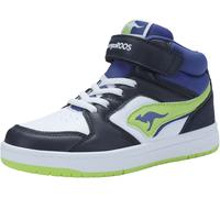Sneaker KANGAROOS "K-CP Hogan EV", Mädchen, Gr. 33, blau (blau, lime), Synthetik, Textil, Schuhe Sneaker, mit Klettverschluss (31657452-33) blau, lime