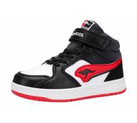 Sneaker KANGAROOS "K-CP HOGAN EV", Mädchen, Gr. 39, jet schwarz, fiery rot, Synthetik, Textil, Schuhe Sneaker (17183909-39) jet schwarz, fiery rot