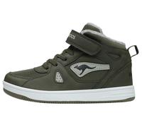 Sneaker KANGAROOS "K-CP Kalley II EV", Mädchen, Gr. 29, grün (olive, seagrass), Synthetik, Schuhe Sneaker, Warmfutter,Winterschuhe, Schnürboots, Sneakerboots (38841806-29) olive, seagrass