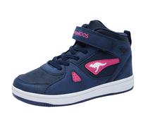 Sneaker KANGAROOS "K-CP Kalley II EV", Mädchen, Gr. 40, blau (dk navy, daisy pink), Synthetik, Schuhe Sneaker, Warmfutter,Winterschuhe, Schnürboots, Sneakerboots (61058424-40) dk navy, daisy pink