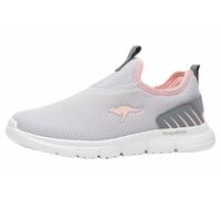 Sneaker KANGAROOS "K-ETK DUNNART", Mädchen, Gr. 29, vapor grau, seashell pink, Mesh, Synthetik, Schuhe Sneaker, praktischer Schlupfeinstieg (18200324-29) vapor grau, seashell pink