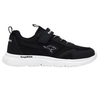 Sneaker KANGAROOS "K-ETK ROOZ EV", Mädchen, Gr. 34, jet schwarz, weiß, Mesh, Synthetik, Schuhe Sneaker (18117522-34) jet schwarz, weiß