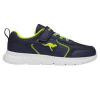 Sneaker KANGAROOS "K-ETK ZIG EV", Mädchen, Gr. 35, bunt (dk navy, lime), Synthetik, Textil, Schuhe Sneaker (22213017-35) dk navy, lime