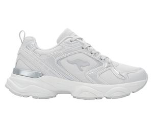 Sneaker KANGAROOS "K-GUW AUREA", Damen, Gr. 42, weiß, silber, Mesh, Synthetik, Schuhe Sneaker, Memory Foam (14127960-42) weiß, silber