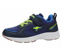 Sneaker KANGAROOS "K-NI CHINO EV", Mädchen, Gr. 33, dk navy, neon gelb, Mesh, Synthetik, Schuhe Sneaker (54971945-33) dk navy, neon gelb