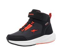 Sneaker KANGAROOS "K-RDK PHOENIX EV", Mädchen, Gr. 35, jet schwarz, flame, Synthetik, Schuhe Sneaker, Wasserabweisend, Fleece-Futter (90862046-35) jet schwarz, flame