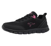 Sneaker KANGAROOS "K-RF BETHY", Damen, Gr. 36, schwarz (jet schwarz, daisy pink), Synthetik, Textil, Schuhe Sneaker, Atmungsaktiv (79193167-36) jet schwarz, daisy pink