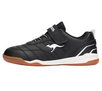 Sneaker KANGAROOS "K-RIDYARD EV", Mädchen, Gr. 40, jet schwarz, weiß, Synthetik, Schuhe Sneaker, Indoorschuh, Hallenschuh,nicht abfärbende Sohle (87174201-40) jet schwarz, weiß
