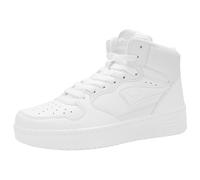 Sneaker KANGAROOS "K-Top Draw Mid", Damen, Gr. 40, weiß (weiß, mono), Synthetik, Schuhe Sneaker (16727209-40)