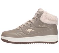 Sneaker KANGAROOS "K-TOP SCOOP MID", Damen, Gr. 39, stone braun, crystal gray, Synthetik, Schuhe Sneaker, Warmfutter (49734154-39) stone braun, crystal gray