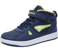 Sneaker KANGAROOS "Kalley II EV", Mädchen, Gr. 30, blau (navy, lime), Synthetik, Schuhe Sneaker, Warmfutter,Winterschuhe, Schnürboots, Sneakerboots (46837246-30) navy, lime