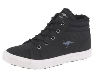 Sneaker KANGAROOS "KaVu I", Mädchen, Gr. 33, schwarz, Synthetik, Schuhe Sneaker, gefüttert (16580634-33) schwarz