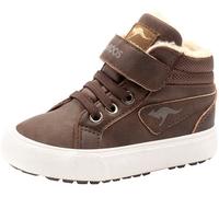 Sneaker KANGAROOS "Kavu III", Mädchen, Gr. 28, braun, Synthetik, Schuhe Sneaker, Warmfutter, Reißverschluss,Winterschuhe, Schnürboots, Sneakerboots (23071553-28) braun