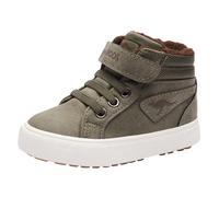 Sneaker KANGAROOS "Kavu III", Mädchen, Gr. 28, grün (olive, coffee), Synthetik, Schuhe Sneaker, Warmfutter, Reißverschluss,Winterschuhe, Schnürboots, Sneakerboots (30199152-28) olive, coffee