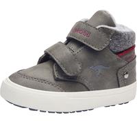 Sneaker KANGAROOS "KaVu Primo V", Mädchen, Gr. 22, grau (anthrazit, grau), Synthetik, Textil, Schuhe Sneaker, mit Klettverschluss (43492047-22) anthrazit, grau
