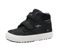 Sneaker KANGAROOS "KaVu Primo V", Mädchen, Gr. 22, schwarz (jet schwarz, steel grau), Synthetik, Textil, Schuhe Sneaker, mit Klettverschluss (33982718-22)