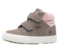 Sneaker KANGAROOS "KaVu Primo V", Mädchen, Gr. 23, braun (stone braun, dusty rose), Synthetik, Textil, Schuhe Sneaker, Warmfutter, Klettverschluss,Winterschuhe, Schnürboots, Sneakerboots (43215026-23)