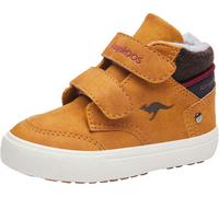 Sneaker KANGAROOS "KaVu Primo V", Mädchen, Gr. 23, gelb (wheat), Synthetik, Textil, Schuhe Sneaker, mit Klettverschluss (81208713-23) wheat