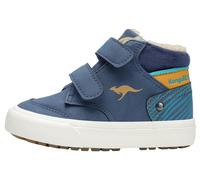 Sneaker KANGAROOS "KAVU PRIMO V", Mädchen, Gr. 25, blau (k blau, safari party), Synthetik, Textil, Schuhe Sneaker, Warmfutter (26024130-25) k blau, safari party