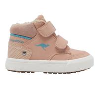 Sneaker KANGAROOS "KAVU PRIMO V", Mädchen, Gr. 27, rosa (transcendent pink, safari party), Synthetik, Textil, Schuhe Sneaker, Warmfutter (18204025-27) transcendent pink, safari party