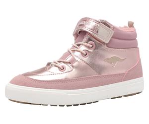 Sneaker KANGAROOS "Kavu Riley EV", Mädchen, Gr. 31, rosa (dusty rose, metallic), Synthetik, Schuhe Sneaker, Warmfutter, Reißverschluss,Winterschuhe, Schnürboots, Sneakerboots (50788728-31) dusty rose,