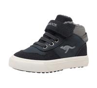 Sneaker KANGAROOS "Kavu Shady EV", Mädchen, Gr. 28, blau (dk navy, steel grau), Textil, Schuhe Sneaker, gefüttert (86078638-28) dk navy, steel grau