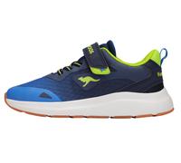 Sneaker KANGAROOS "KB-PANG EV", Mädchen, Gr. 30, dk navy, lime, Mesh, Synthetik, Schuhe Sneaker, Nicht abfärbende Sohle (26877055-30) dk navy, lime