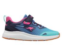 Sneaker KANGAROOS "KB-PANG EV", Mädchen, Gr. 33, dk navy, daisy pink, Mesh, Synthetik, Schuhe Sneaker, Nicht abfärbende Sohle (28553815-33) dk navy, daisy pink