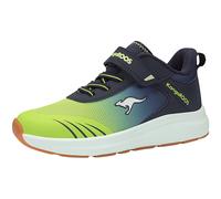 Sneaker KANGAROOS "KB-RIDA EV", Damen, Gr. 33, bunt (dk navy, lime), Synthetik, Textil, Schuhe Sneaker, Nicht abfärbende Sohle (78007530-33) dk navy, lime