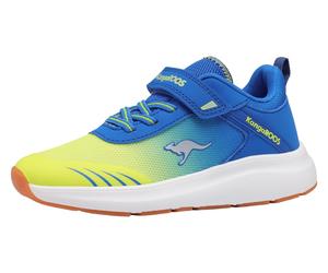 Sneaker KANGAROOS "KB-RIDA EV", Mädchen, Gr. 36, skydiver, limetta, Synthetik, Textil, Schuhe Sneaker, Nicht abfärbende Sohle (78031265-36) skydiver, limetta