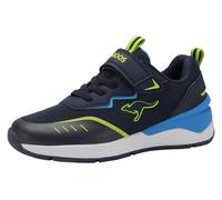 Sneaker KANGAROOS "KD-Batter EV", Mädchen, Gr. 28, bunt (dk navy, lime), Synthetik, Textil, Schuhe Sneaker (91371361-28)
