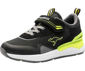 Sneaker KANGAROOS "KD-Gym EV", Damen, Gr. 35, schwarz (schwarz, gelb), Synthetik, Textil, Schuhe Sneaker, mit Klettverschluss (30202652-35) schwarz, gelb