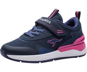 Sneaker KANGAROOS "KD-Gym EV", Mädchen, Gr. 40, blau (navy, pink), Textil, Schuhe Sneaker, mit Klettverschluss (45515848-40)