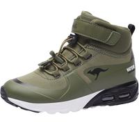 Sneaker KANGAROOS "KX-Hydro", Mädchen, Gr. 29, bunt (schwarz, olivgrün), Synthetik, Textil, Schuhe Sneaker, Sneakerboot, Winterschuh, wasserdicht, Schnellschnürung (92724104-29) schwarz, olivgrün